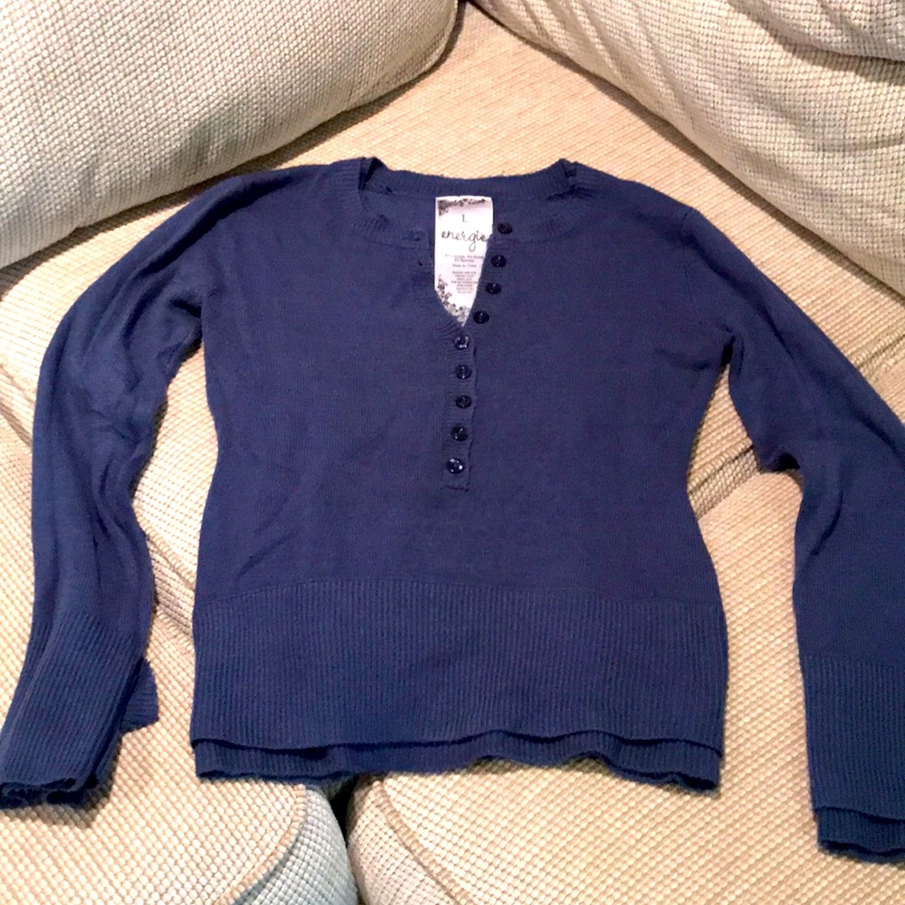 Cornflower blue sweater!